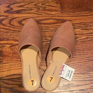 Lucky Brand Women's Brown Leather Mules